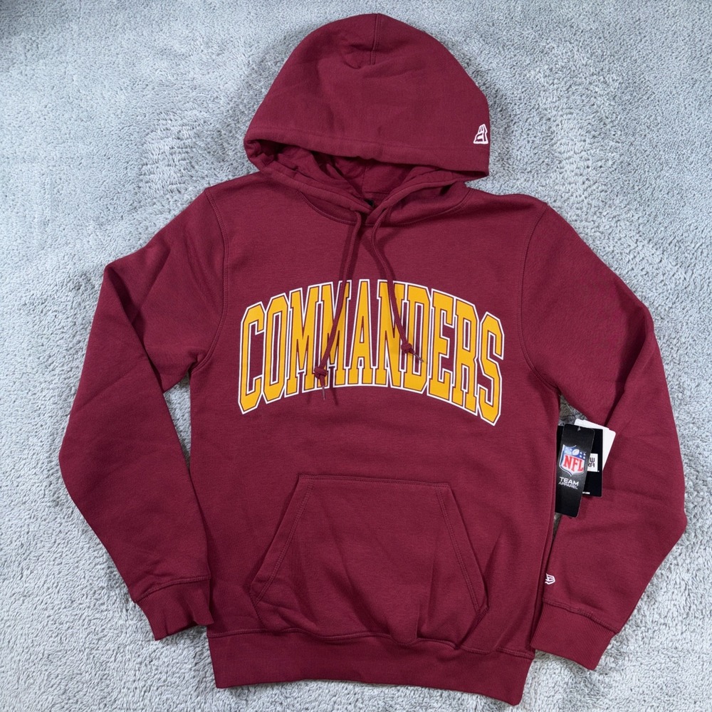 New Era Washington Commanders NFL Burgundy, Sz S, Sweatshirt Football